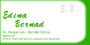 edina bernad business card
